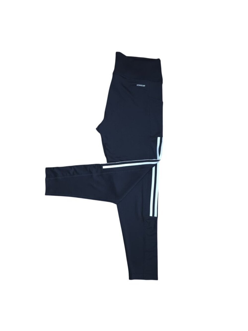 Adidas AEROREADY Primegreen Leggings Womens XL Black High Rise 3 Stripe.